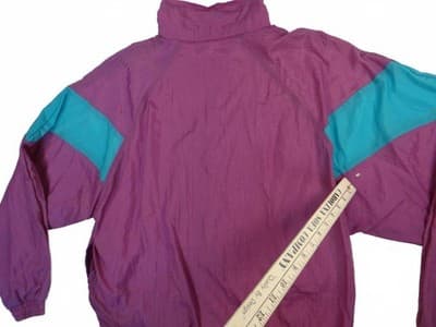 Vintage Reebok Women's Windbreaker Jacket Purple Teal White - Thumbnail 4