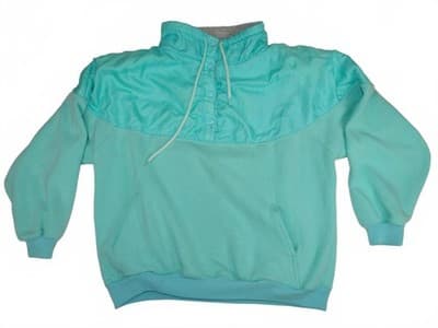 Vintage 1990's China Wear By Morsly Light Blue Pullover Sweatshirt Hoodie