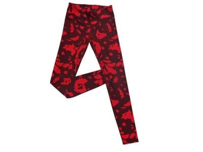 Fabletics Red Patterned Leggings - Stylish & Comfortable