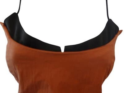 Stylish IRIS Crop Top - Brown and Black - Thumbnail 2