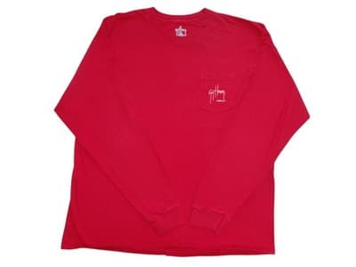 Guy Harvey Red Long Sleeve T-Shirt with Hammerhead Shark Graphic - Thumbnail 3