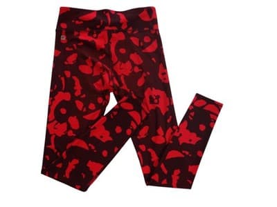 Fabletics Red Patterned Leggings - Stylish & Comfortable - Thumbnail 3
