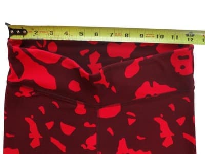 Fabletics Red Patterned Leggings - Stylish & Comfortable - Thumbnail 2