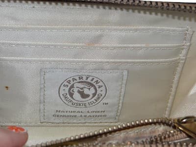 Sparrow Design Wristlet Wallet - Stylish Black and Cream Purse - Thumbnail 7
