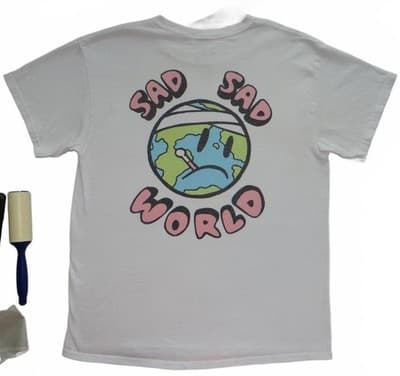 AUGO Funny Graphic Tee - 'Sad' Text Design - Thumbnail 2
