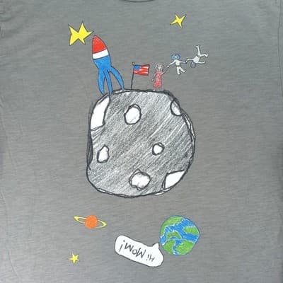 Alternative Warriors in Pink Jennifer Aniston Moon Space Graphic T Shirt Size L - Thumbnail 5