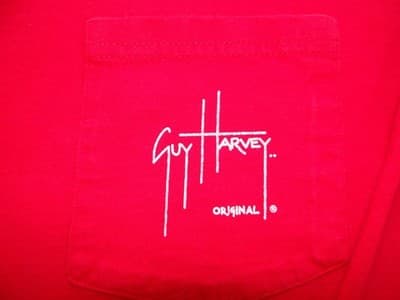 Guy Harvey Red Long Sleeve T-Shirt with Hammerhead Shark Graphic - Thumbnail 4
