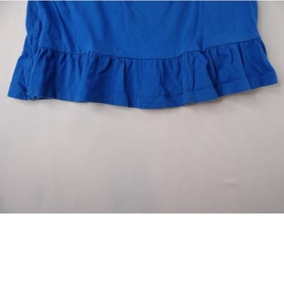 Secret Treasures Sleepwear Blue Cotton Ruffle Tank Top S/CH - Thumbnail 4