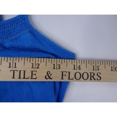 Secret Treasures Sleepwear Blue Cotton Ruffle Tank Top S/CH - Thumbnail 5