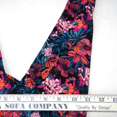 Venus Womens Floral V-Neck One Piece Swimsuit Multicolor Ruched Size 16 - Thumbnail 5