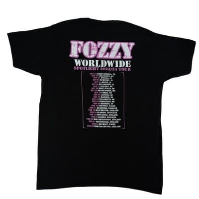 Fozzy Worldwide Spotlight 2023 2024 Tour Black T Shirt Size Large - Thumbnail 6