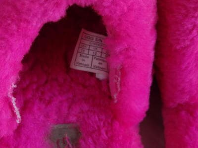 UGG Girl's Cozy Fuzzy Pink Slippers - ALTERED - Thumbnail 2