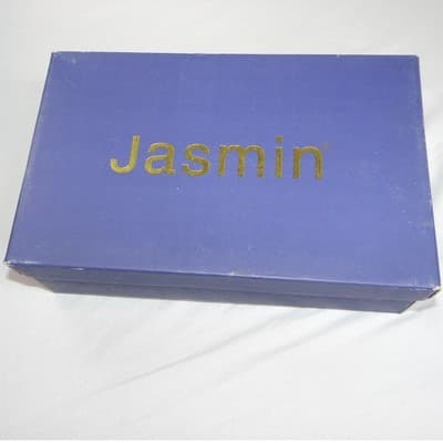 Vintage Jasmin Black Fabric Square Toe Block Heel Loafer Shoe w Box Women Sz 8M - Thumbnail 8