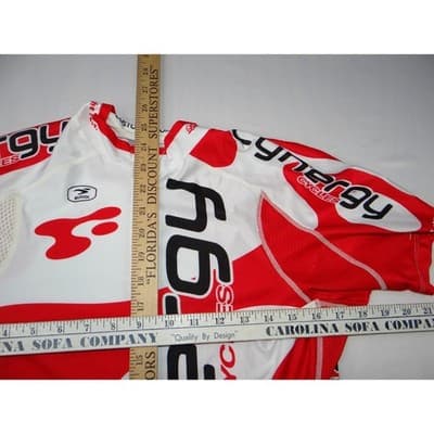 SUGOI Men's Cycling Jersey Short Sleeve Red White Cynergy Cycles Performance Fit - Thumbnail 4