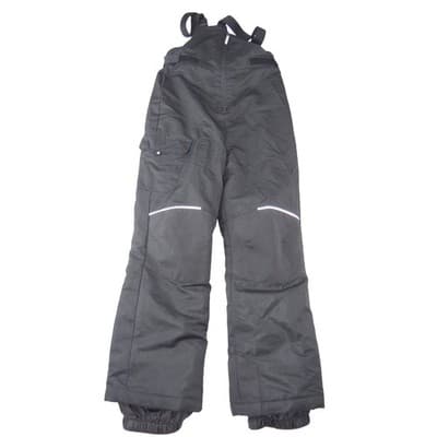 Swiss Tech Black Insulated Snow Bibs Girls Size L 10-12 Ski Overalls Pants