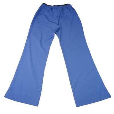 HeartSoul Petite Purple Scrub Pants Flare Leg Stretch Drawstring Waist - Thumbnail 3