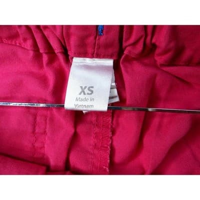 Hot Pink Scrub Pants Women's Cargo Pockets Drawstring Waist - Thumbnail 2