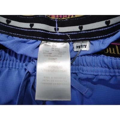 HeartSoul Petite Purple Scrub Pants Flare Leg Stretch Drawstring Waist - Thumbnail 2