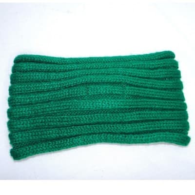 CC Exclusives Green Knitted Turban Headband Beaded Flower Embellishment - Thumbnail 2