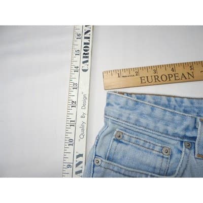 Vintage Y2K Tommy Hilfiger Light Wash Denim High Waisted Shorts Womens Size 8 - Thumbnail 9