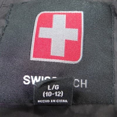 Swiss Tech Black Insulated Snow Bibs Girls Size L 10-12 Ski Overalls Pants - Thumbnail 2