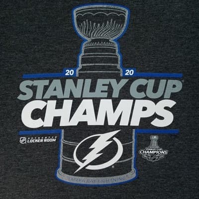 Fanatics Tampa Bay Lightning Stanley Cup Champs V Neck T Shirt Womens L - Thumbnail 3