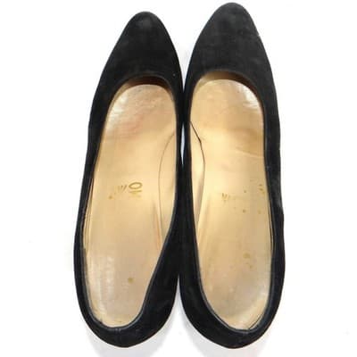 Black Suede Pumps Classic Pointed Toe High Heel Shoes Size 9AA - Thumbnail 6