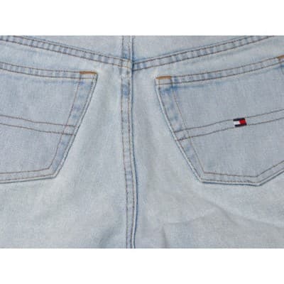 Vintage Y2K Tommy Hilfiger Light Wash Denim High Waisted Shorts Womens Size 8 - Thumbnail 7