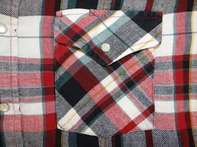 Plains Western Wear Plaid Button-Up Shirt Size Large - Thumbnail 2