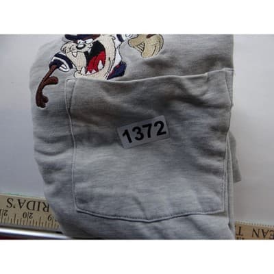 Vintage Embroidered Looney Tunes Bugs Bunny Taz Baseball Unique T Shirt Size L - Thumbnail 20