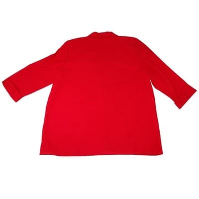 ALICE STUART Red Textured Blazer Jacket Button Front Women's Large - Thumbnail 3