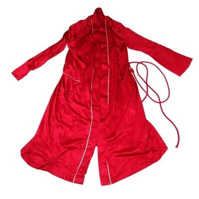 Vintage 2 pc Red Satin Nightgown Slip Loungewear Size 34 S Made in USA - Thumbnail 6