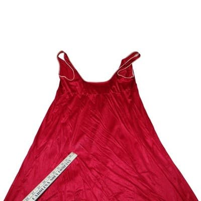 Vintage 2 pc Red Satin Nightgown Slip Loungewear Size 34 S Made in USA - Thumbnail 7