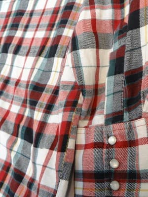 Plains Western Wear Plaid Button-Up Shirt Size Large - Thumbnail 9