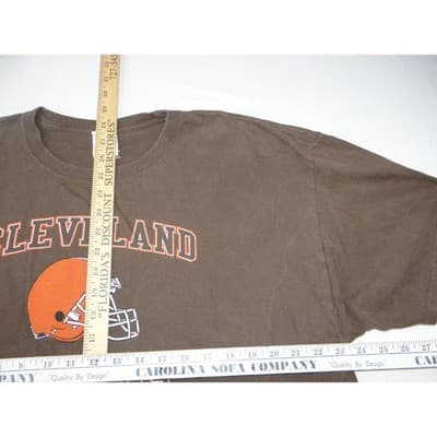 Cleveland Browns NFL Football Helmet Graphic T Shirt Men's Brown - Thumbnail 6