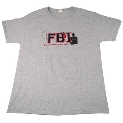 FBI Quantico Virginia Graphic T Shirt Grey Hanes Authentic Size L
