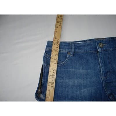 Y2K Vintage Roxy Womens Denim Shorts Blue Zip Pockets Size 9 - Thumbnail 3