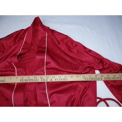 Vintage 2 pc Red Satin Nightgown Slip Loungewear Size 34 S Made in USA - Thumbnail 9