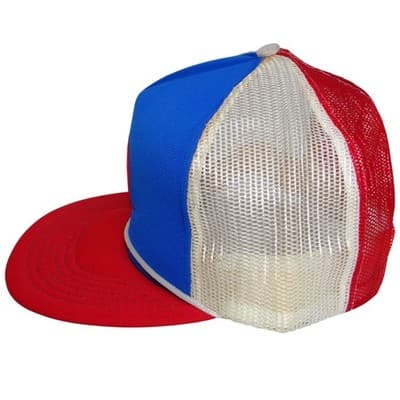 Vintage Mickey Mouse Trucker Hat Blue Red Mesh Disney Snapback Cap - Thumbnail 6