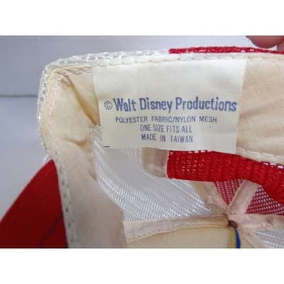 Vintage Mickey Mouse Trucker Hat Blue Red Mesh Disney Snapback Cap - Thumbnail 3