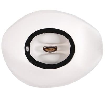 Smithbilt White Straw Cowboy Hat Cattleman Crease Wide Brim Western Hat 2182 - Thumbnail 7