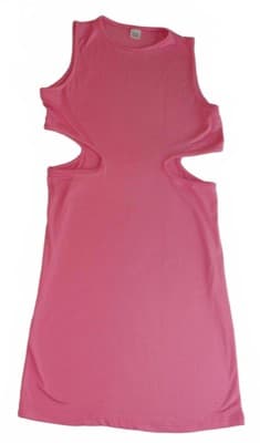 Trendy Cut-Out Pink Dress - Size L