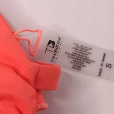 TiniBikini Coral Cutout Triangle Bikini Swimsuit Set Women Size S - Thumbnail 4