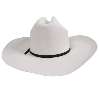 Smithbilt White Straw Cowboy Hat Cattleman Crease Wide Brim Western Hat 2182 - Thumbnail 3