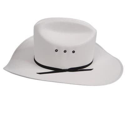 Smithbilt White Straw Cowboy Hat Cattleman Crease Wide Brim Western Hat 2182 - Thumbnail 2