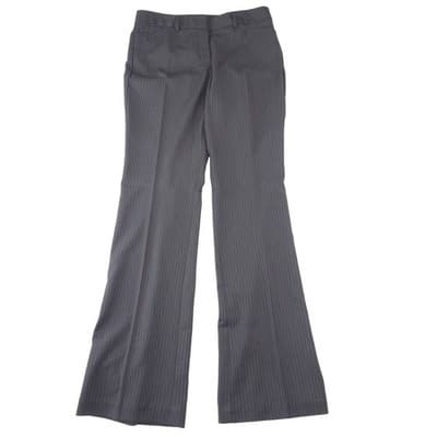 Worthington Modern Fit Pinstripe Wide Leg Work Dress Pants Black Grey Women Sz 6