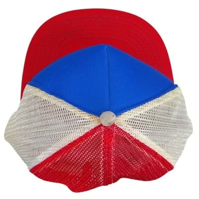 Vintage Mickey Mouse Trucker Hat Blue Red Mesh Disney Snapback Cap - Thumbnail 4