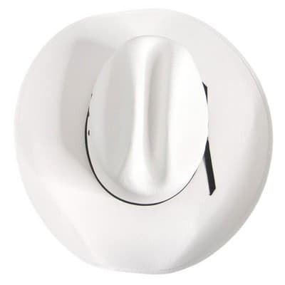Smithbilt White Straw Cowboy Hat Cattleman Crease Wide Brim Western Hat 2182 - Thumbnail 5