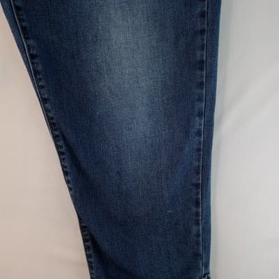 Gap Straight Crop Jeans Medi Wash Denim Cuffed Pants Women's Size 16 33 - Thumbnail 4