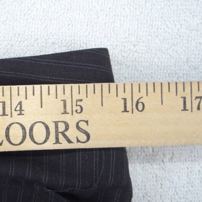 Worthington Modern Fit Pinstripe Wide Leg Work Dress Pants Black Grey Women Sz 6 - Thumbnail 4